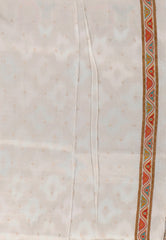 Off White Kani Silk Saree With Blouse Piece