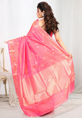 Cross Rani Pure Katan Silk Saree with Blouse Piece - Adi Akshoy & co.