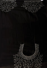 Black Embroidery Saree with Blouse Piece
