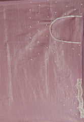 Mauve Tissue with Sequin Embroidery work Saree with Blouse Piece