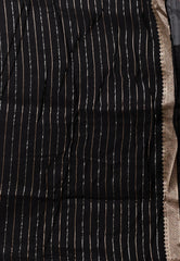 Black Katan Silk Saree With Blouse Piece