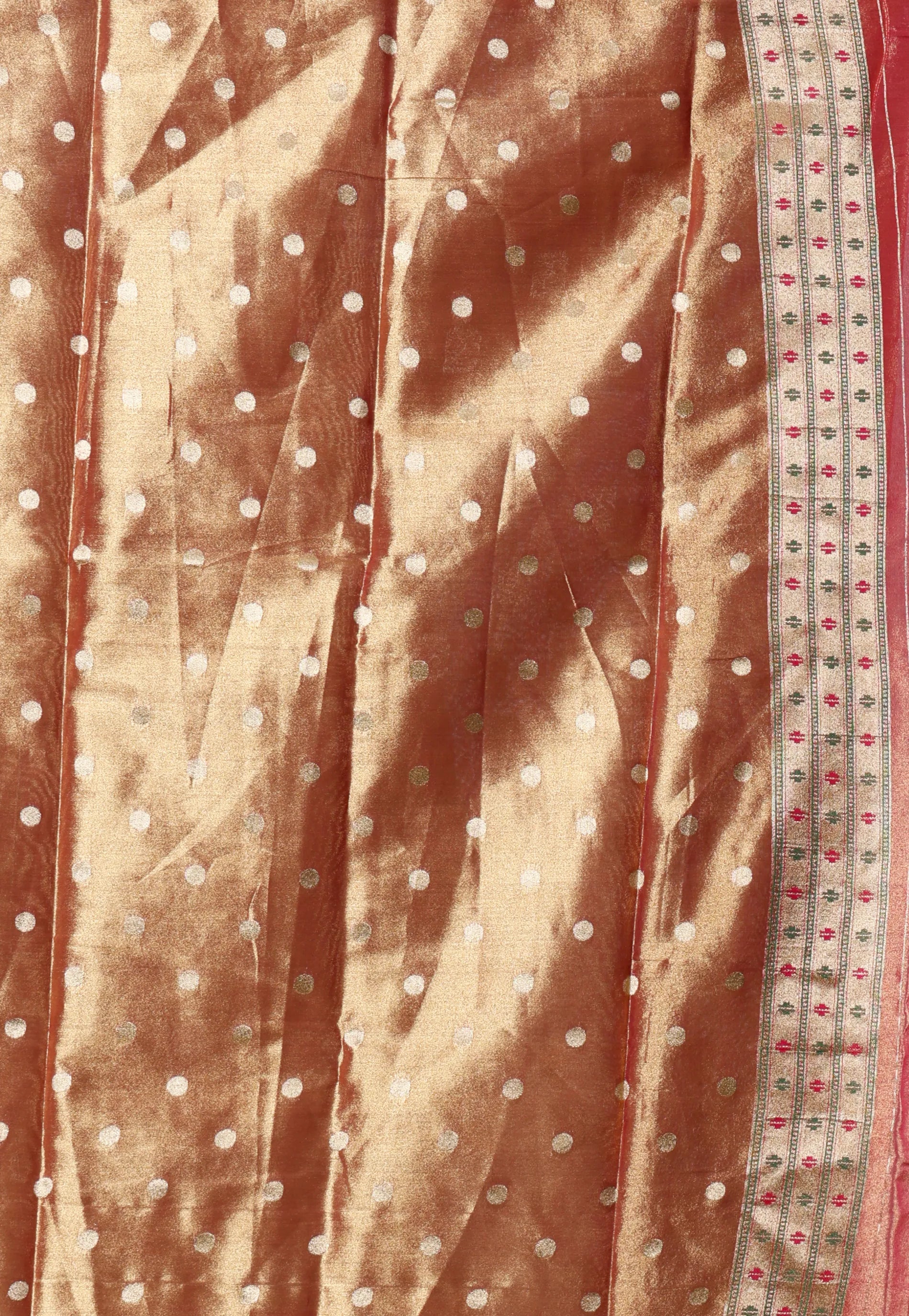 Rani Tissue Paithani Silk Saree With Blouse Piece