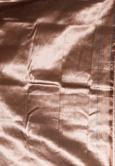 Copper Brocade Tissue Kanjivaram Silk Saree With Blouse Piece