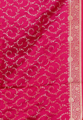 Beige Pastel Banarasi Silk Saree With Blouse Piece