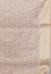 Beige Tussar Silk Saree with Blouse Piece - Adi Akshoy & Co.