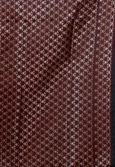 Dark Maroon Wedding Banarasi Silk Saree with Blouse Piece