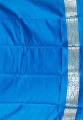 Royal Blue  Pashmina Wedding Banarasi Silk Saree with Blouse Piece