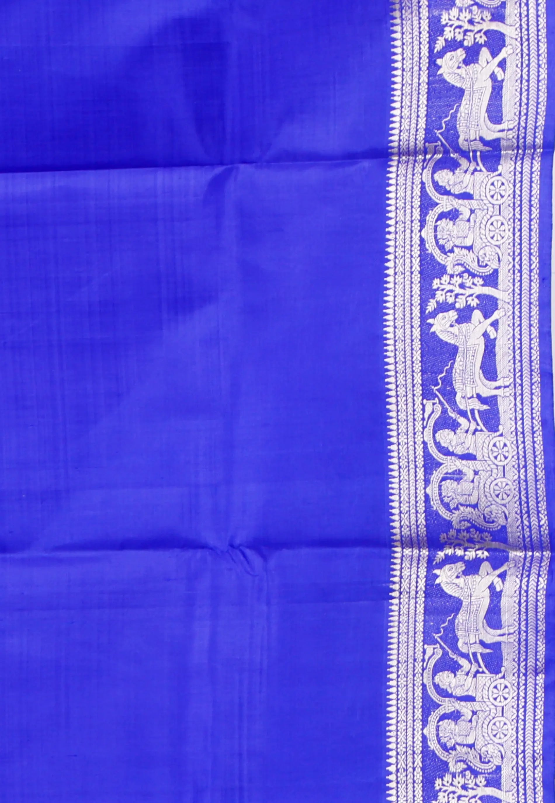 Royal Blue  Baluchari Pure Silk Saree with Blouse Piece