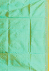 Sea Green Pure Katan Silk Saree With Blouse Piece - Adi Akshoy & Co