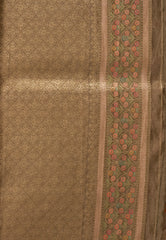 Golden Minakari Tissue Silk Saree with Blouse Piece