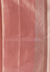 Peach Tissue Silk Saree with Blouse Piece