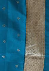 Rama Green Tissue Silk Saree with Blouse Piece