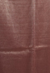 Copper Tissue with Resham Embroidery Border Saree with Blouse Piece