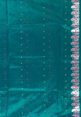 Bottle Green Baluchari Silk Saree with Blouse Piece – Adi Akshoy & Co.