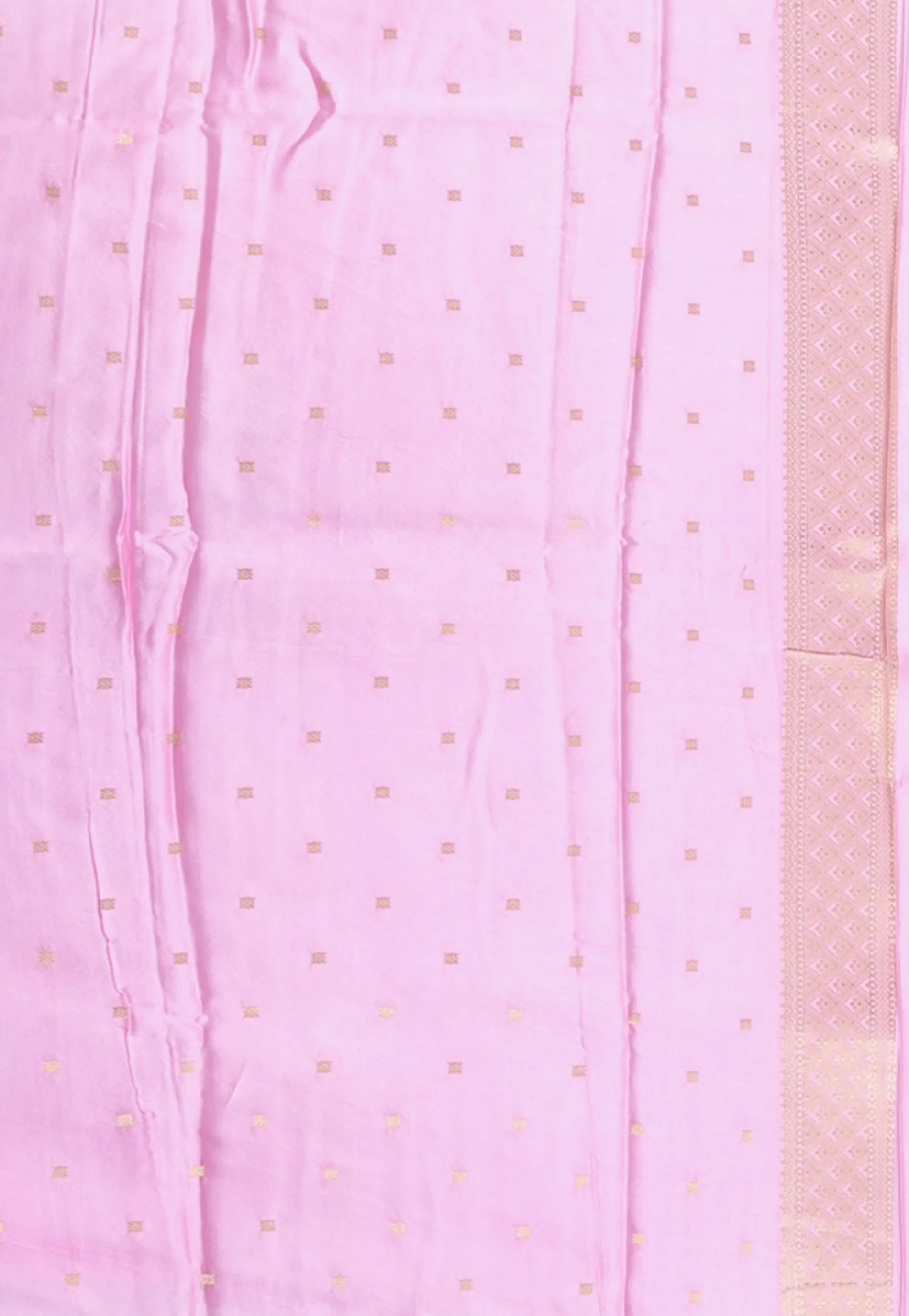 Floral Pink Mashru Silk Saree with Blouse Piece