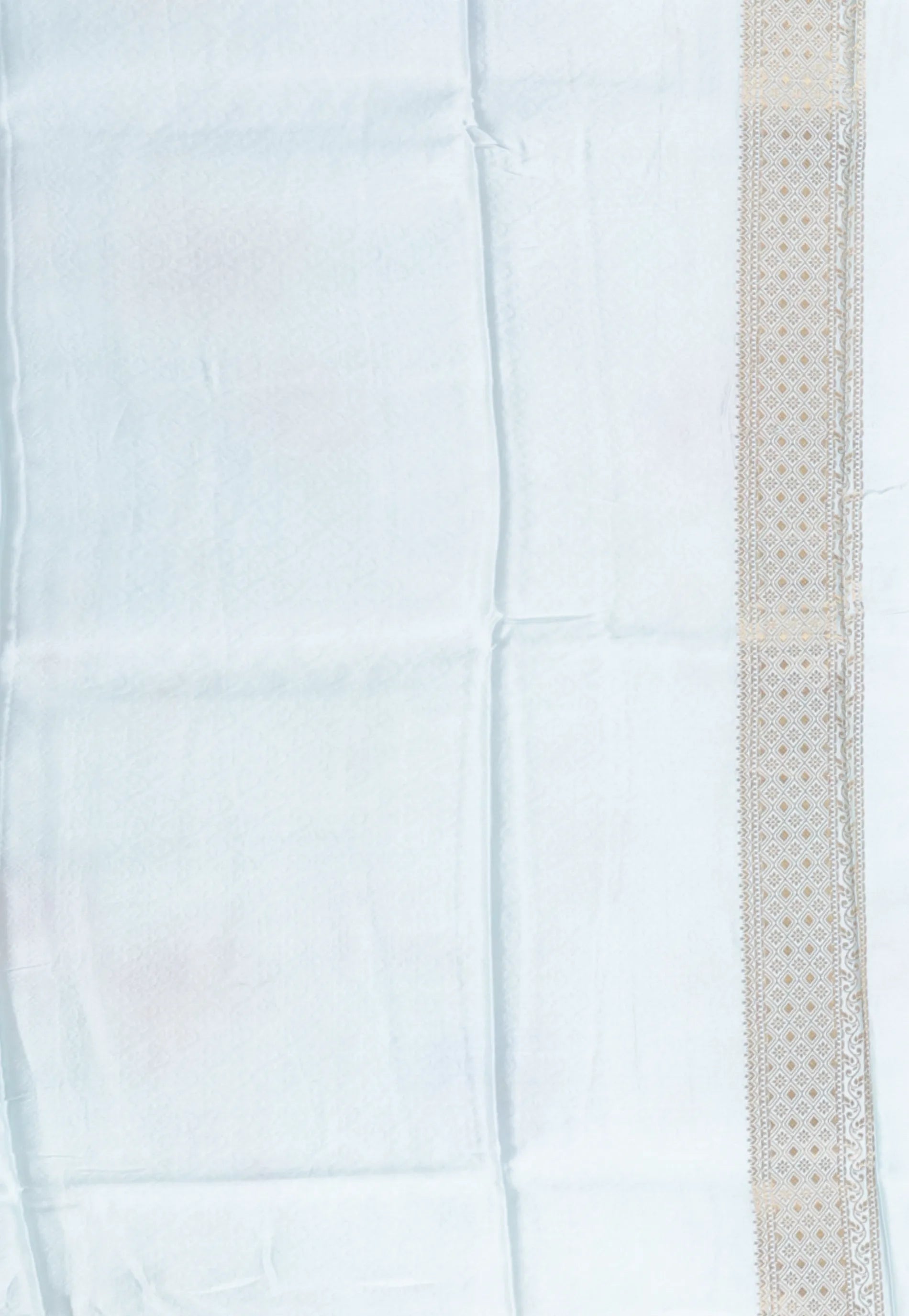 Light Sky Blue Digital Print Mashru Silk Saree with Blouse Piece