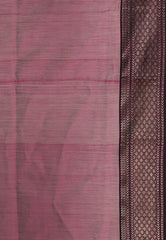 Purple Sico Handloom Saree With Blouse Piece