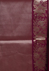 Magenta Mashru Silk Saree with Blouse Piece