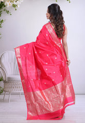 Rani Pure Katan Silk Saree with Blouse Piece - Adi Akshoy & Co.