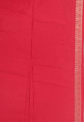 Red Mashru Silk Saree with Blouse Piece