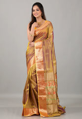 Cross Gold Sico Handloom Saree With Blouse Piece - Adi Akshoy & Co.