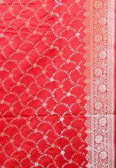 Tussar color with Red Border Korial Banarasi Silk Saree With Blouse Piece