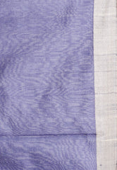 Blue Kora Handloom Pure Silk Saree With Blouse Piece