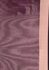 Purple Kora Silk Saree With Blouse Piece