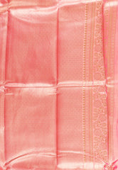 Pink Tissue Kanjivaram Silk Saree With Blouse Piece