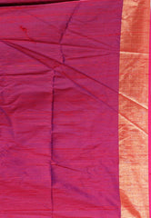 Cross Green Tussar Silk Saree with Blouse Piece