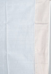 White Sico Handloom Saree With Blouse Piece