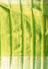 Pink with Green Border Pure Tissue Kanjivaram Silk Saree With Blouse Piece - Adi Akshoy & Co.