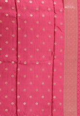 Bright Pink Mashru Silk Saree with Blouse Piece - Adi Akshoy & Co.