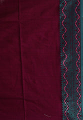 Magenta Handloom Saree With Blouse Piece