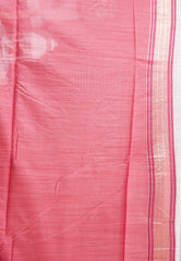 Peach Tussar Silk Saree with Blouse Piece