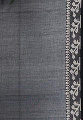 Black Handloom Saree With Blouse Piece