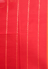 Red Handloom Saree With Blouse Piece