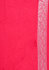 Rani Pink Mashru Silk Saree with Blouse Piece