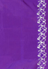 Purple Katan Silk Saree With Blouse Piece