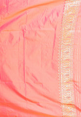 Rani Pink Kani Silk Saree With Blouse Piece