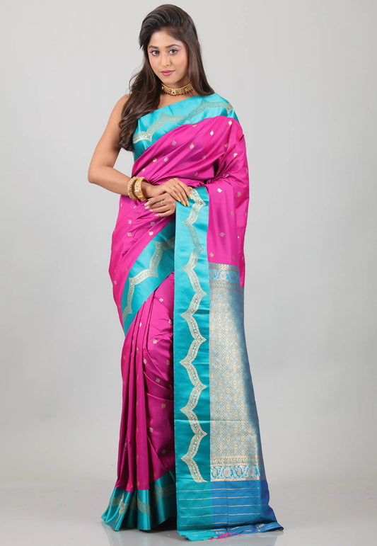 Rani Mashru Silk Saree with Blouse Piece - Adi Akshoy & Co.