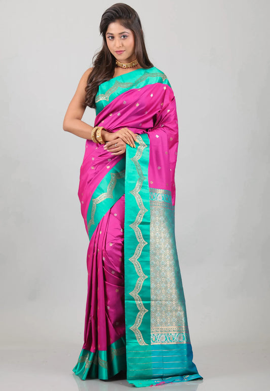 Rani Mashru Silk Saree with Blouse Piece - Adi Akshoy & Co.