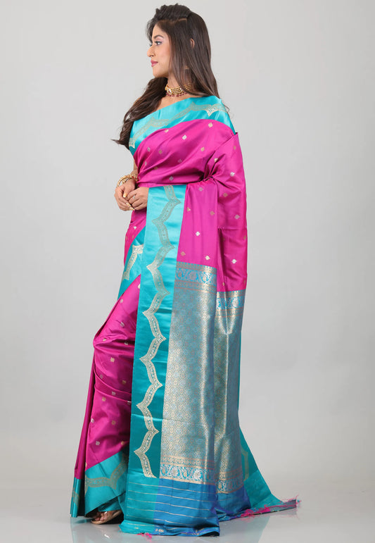 Rani Mashru Silk Saree with Blouse Piece - Adi Akshoy & Co.