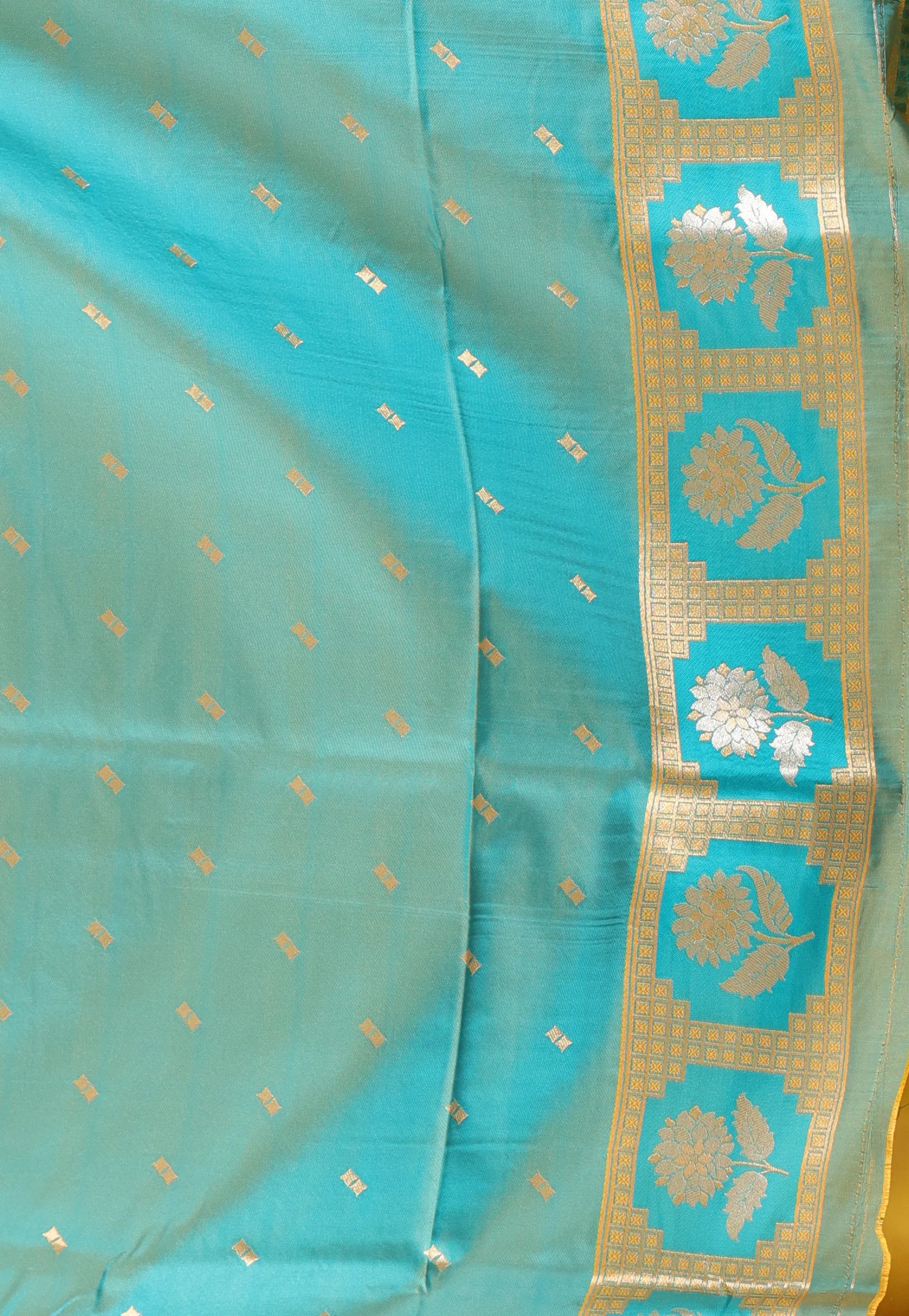 Yellow Mashru Silk Saree with Blouse Piece - Adi Akshoy & Co.