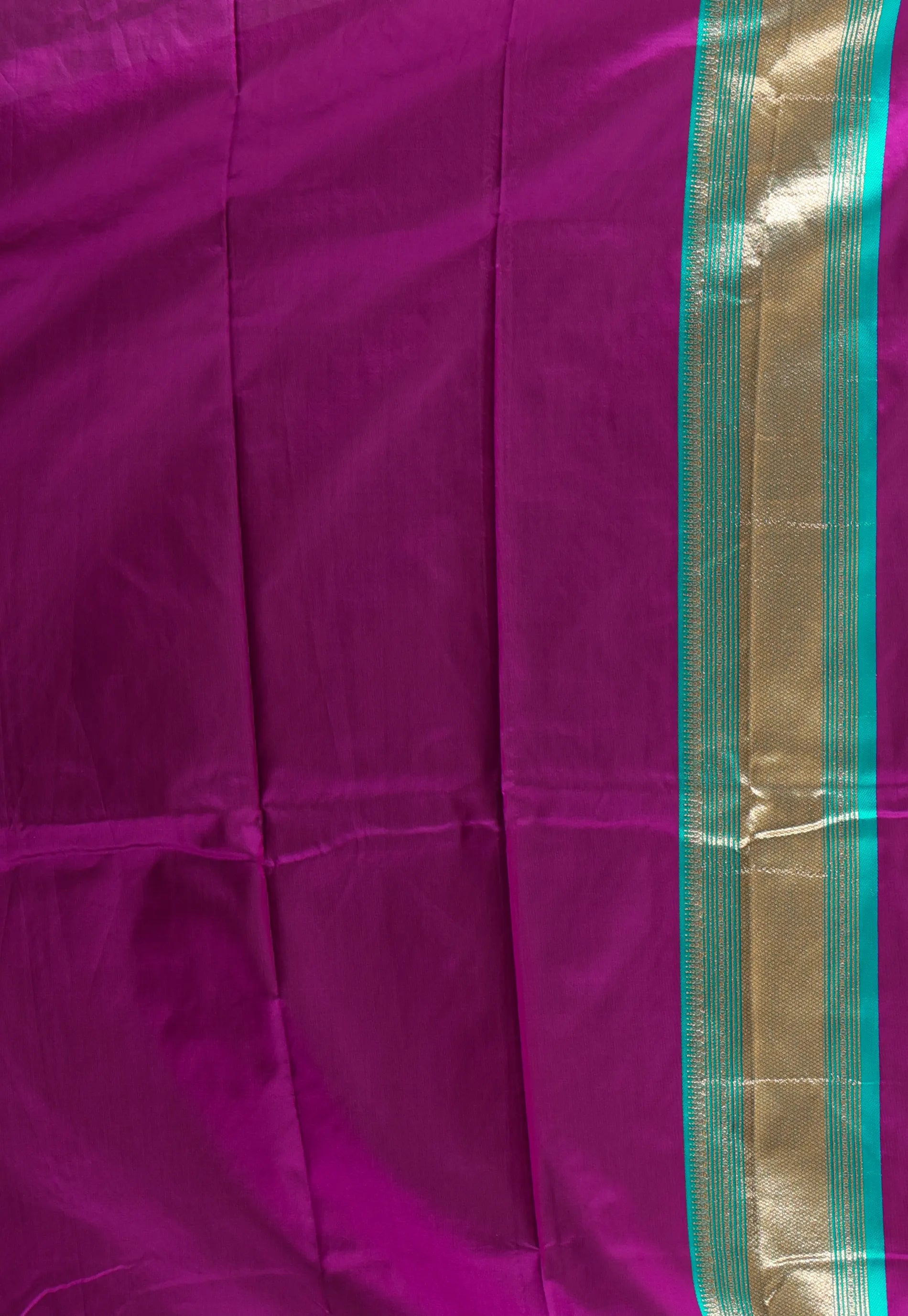 Purple Kanjivaram Silk Saree With Blouse Piece - Adi Akshoy & Co.