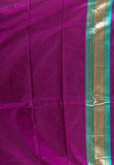 Purple Kanjivaram Silk Saree With Blouse Piece - Adi Akshoy & Co.