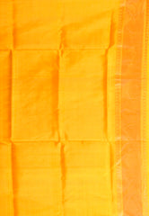 Yellow Katan Silk Saree With Blouse Piece