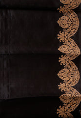 Black Katan Pure Silk Saree With Blouse Piece