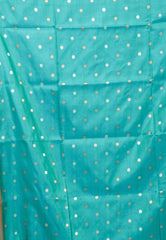 Sea Green Katan Silk Saree With Blouse Piece