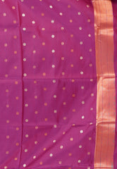 Purple Katan Silk Saree With Blouse Piece